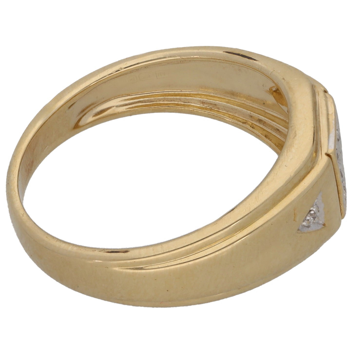 9ct Gold 0.055ct Diamond Alternative Ring Size P
