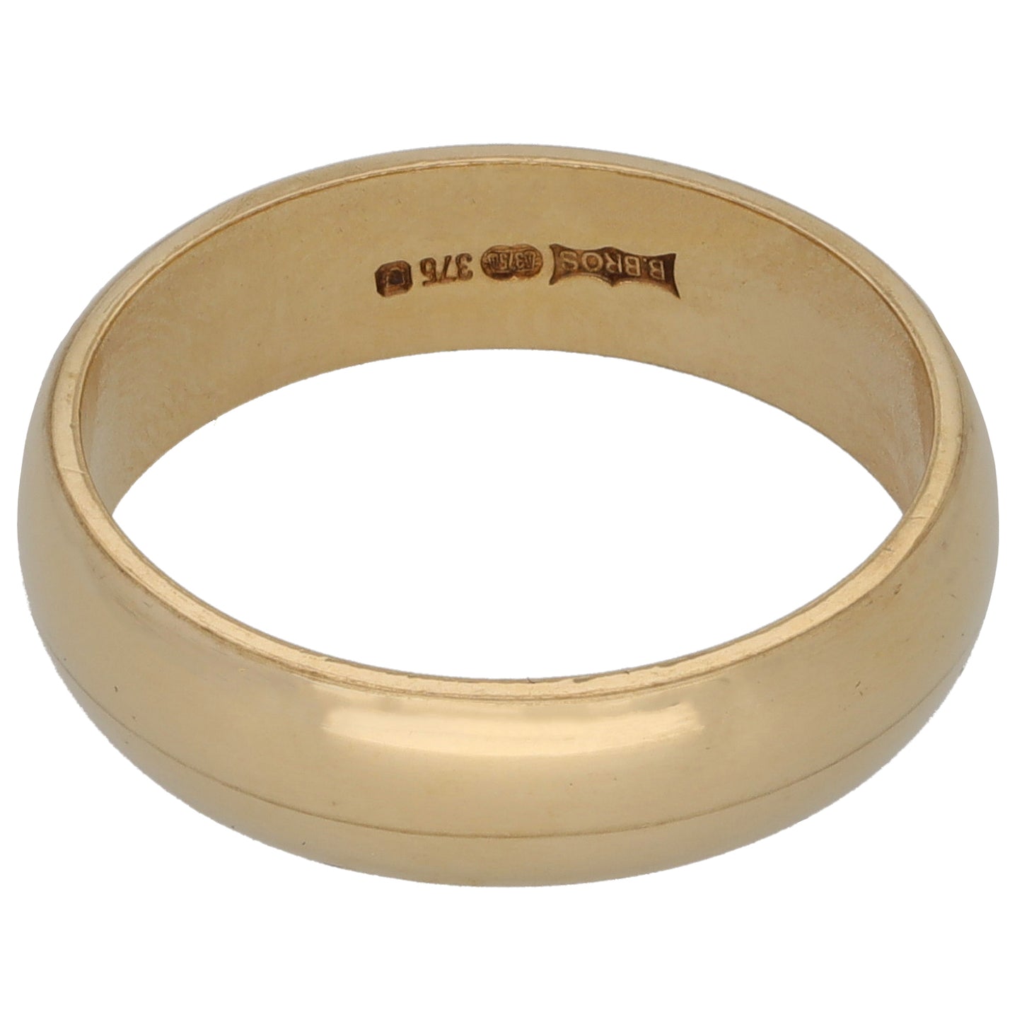 9ct Gold Plain Wedding Ring Size O