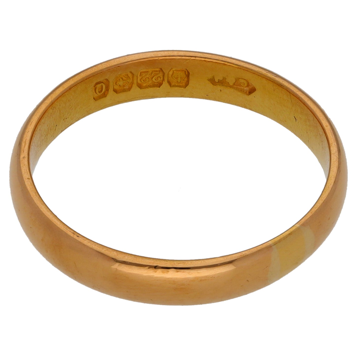 22ct Gold Plain Wedding Ring Size L