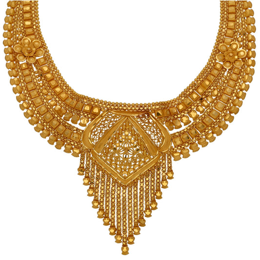 22ct Gold Earrings & Necklace Set