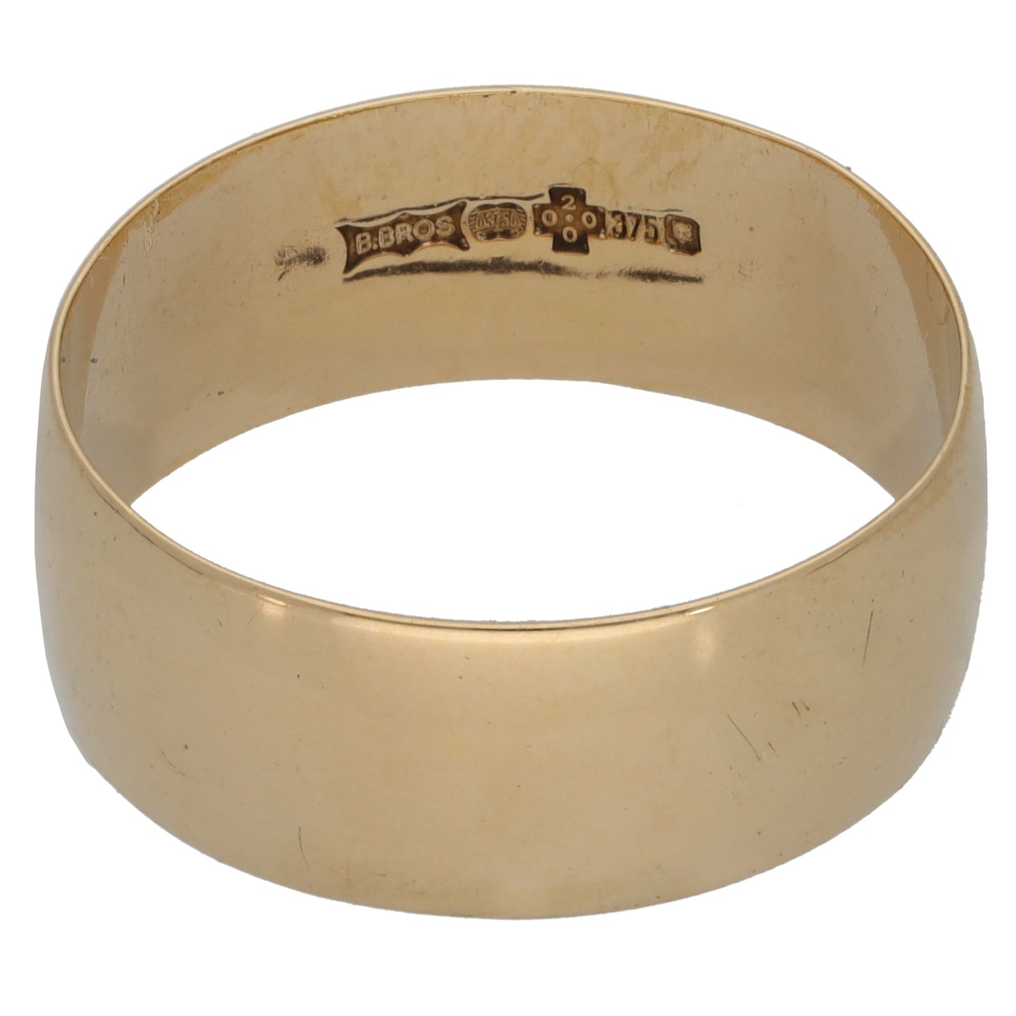 9ct Gold Plain Wedding Ring Size R