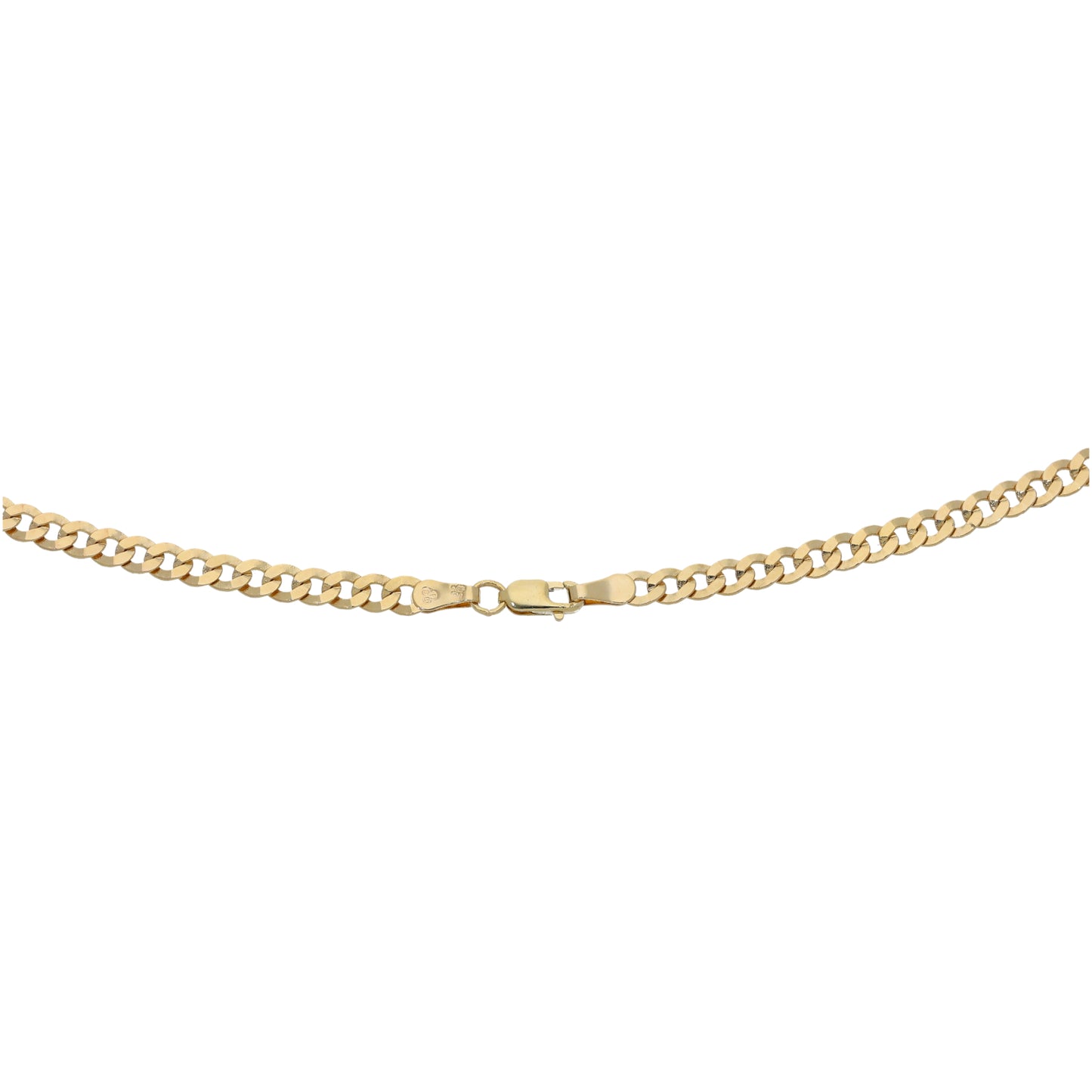 9ct Gold Curb Chain 18"