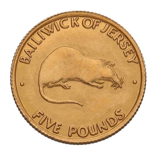 22ct Gold Queen Elizabeth II Silver Wedding Five Pounds Coin 1972