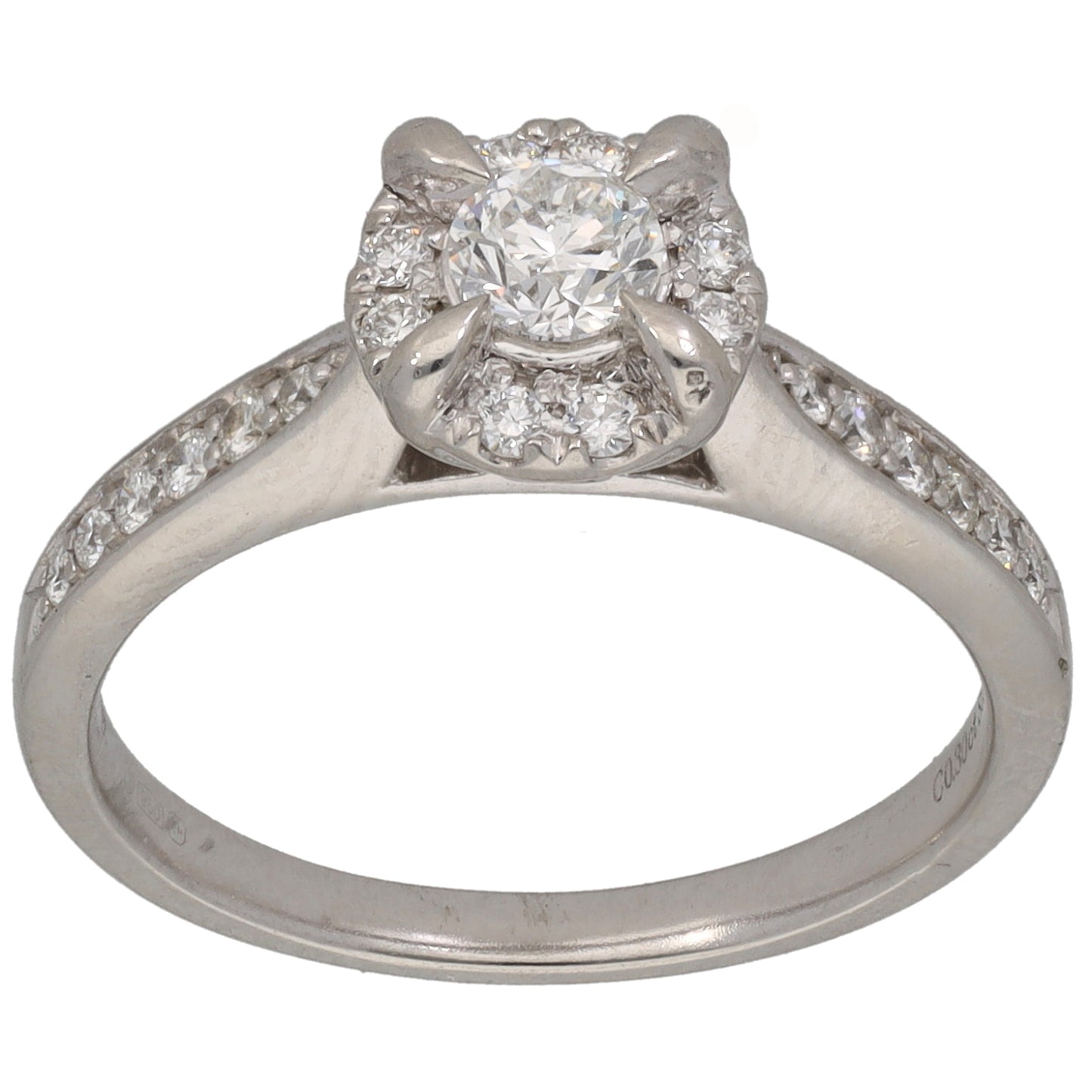 Platinum 0.30ct Diamond Cluster Ring Size N