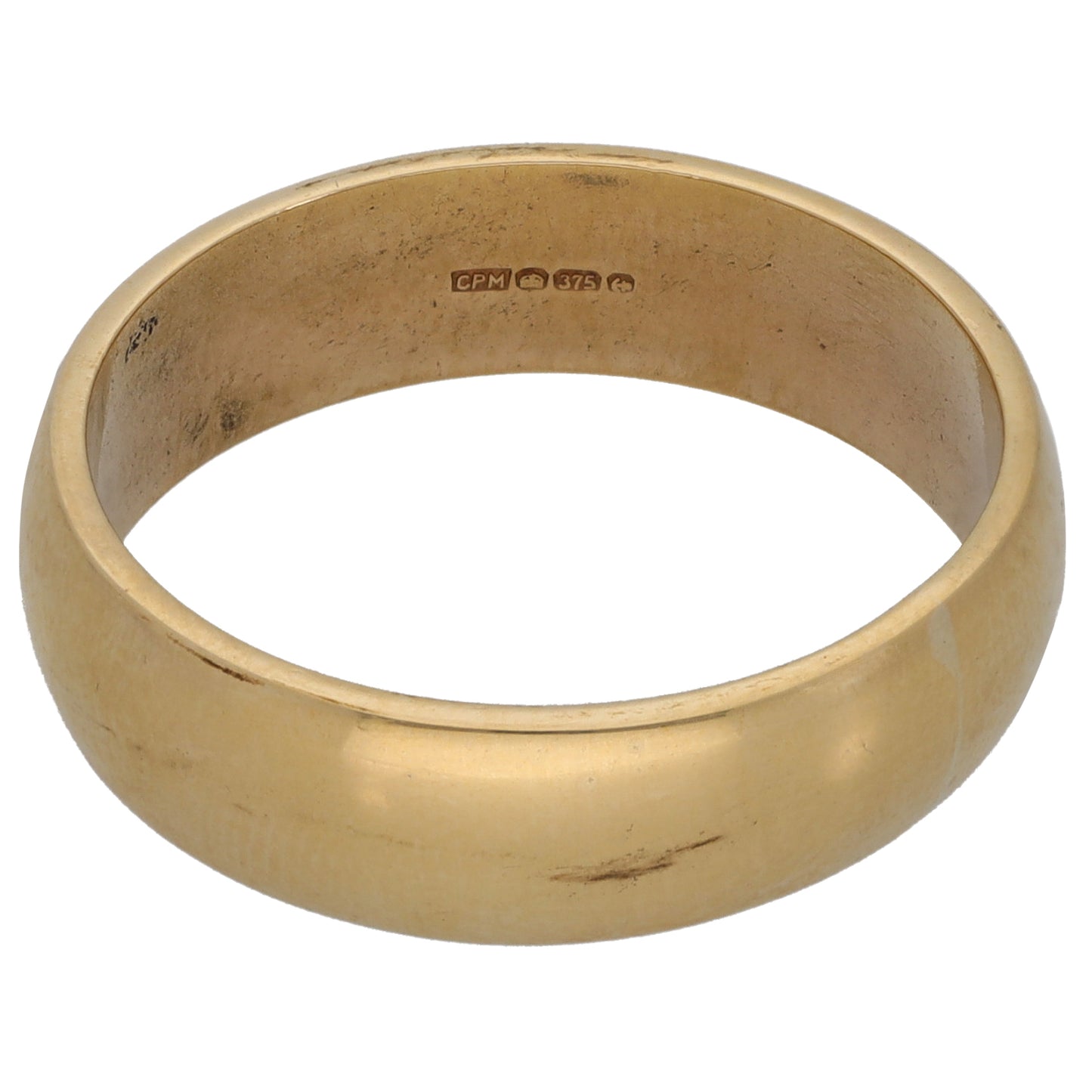 9ct Gold Plain Wedding Ring Size R