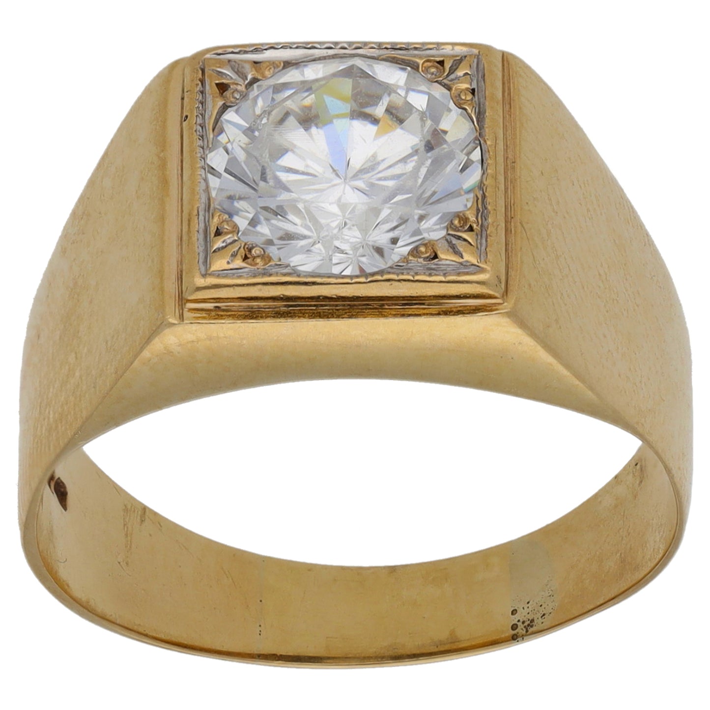 9ct Gold Cubic Zirconia Single Stone Ring Size O