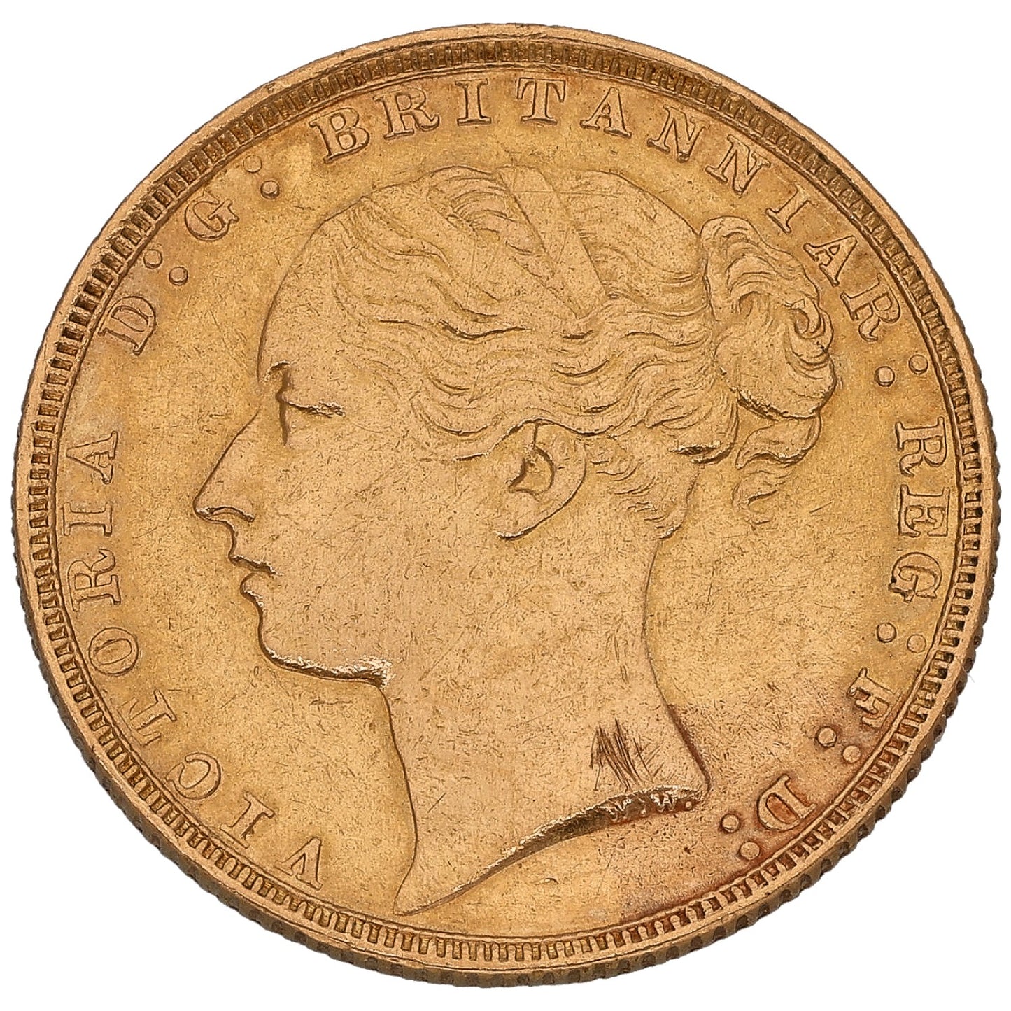 22ct Gold Queen Victoria Full Sovereign Coin 1885