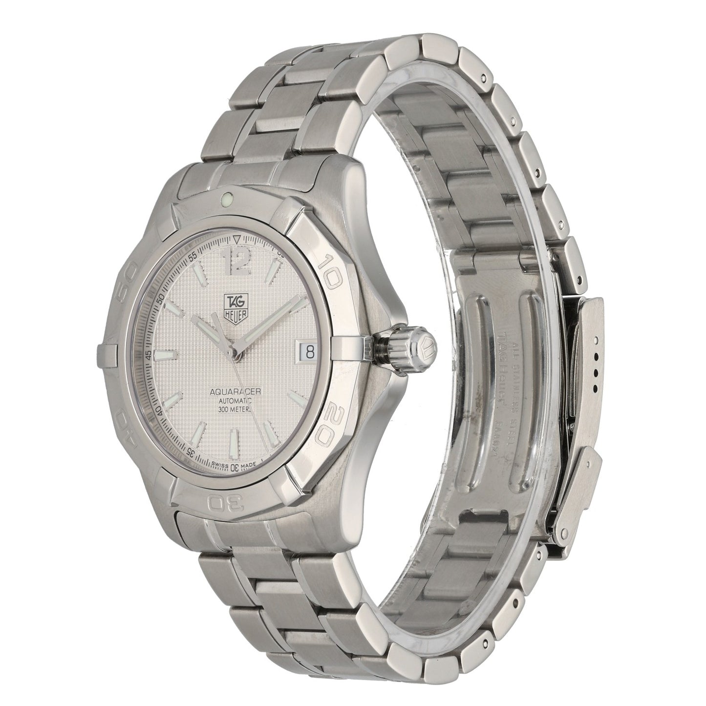 Tag Heuer Aquaracer WAF2111, white, stainless steel, Automatic 