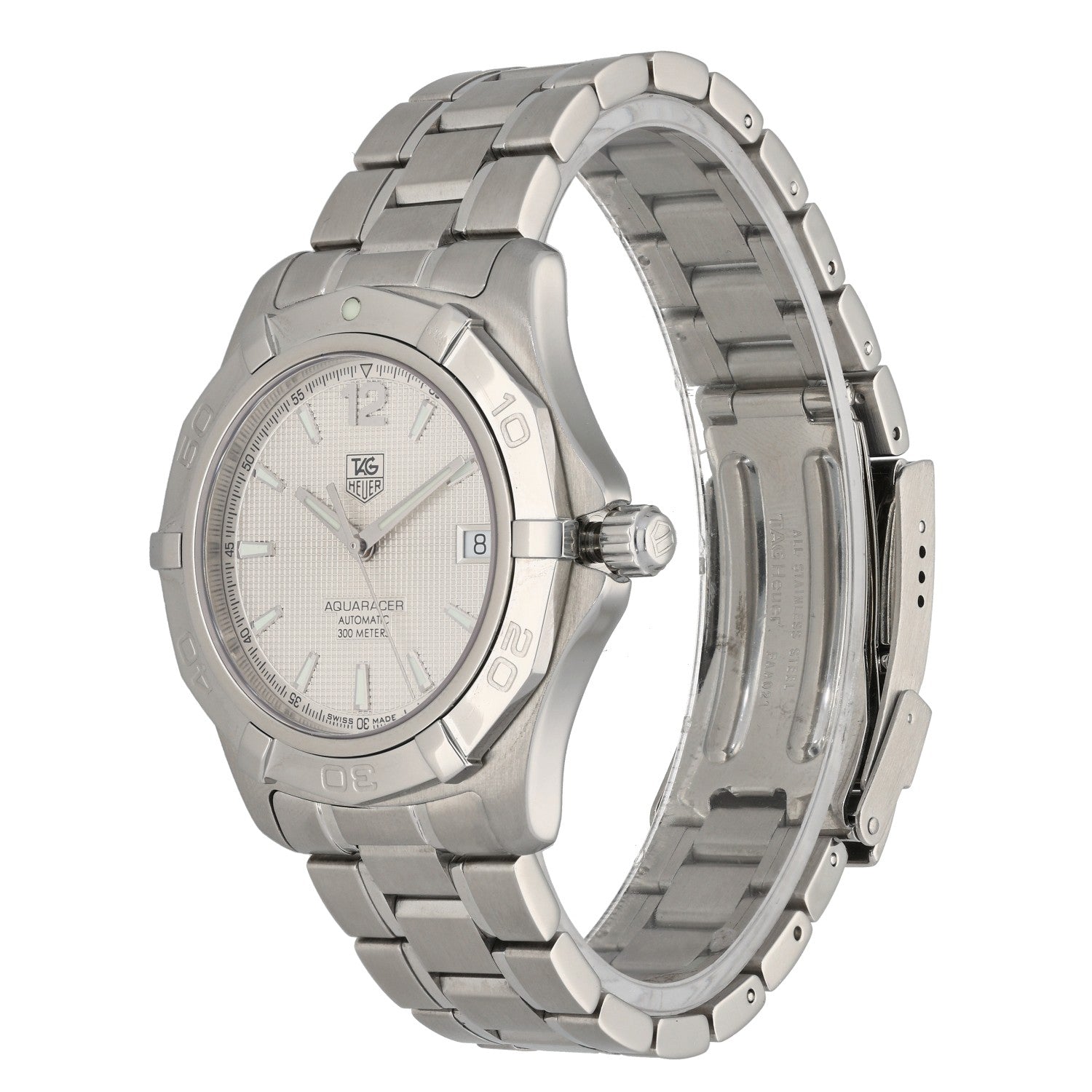 Tag Heuer Aquaracer WAF2111, white, stainless steel, Automatic 