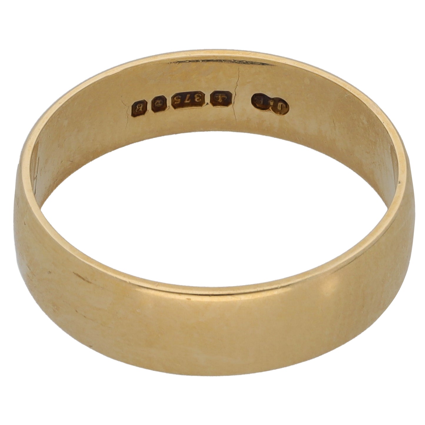 9ct Gold Plain Wedding Ring Size N