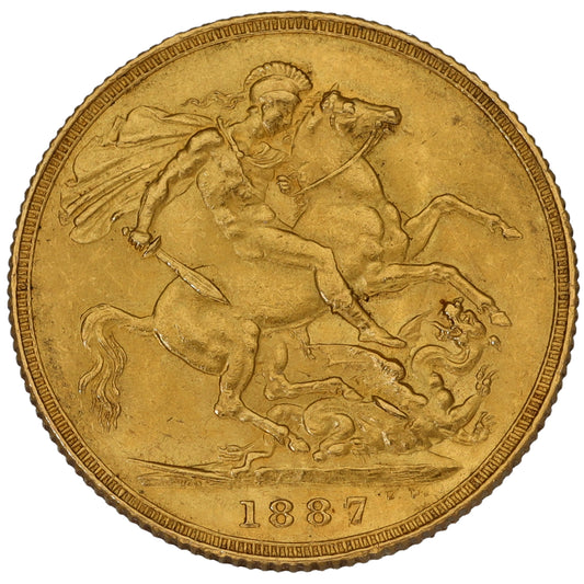 22ct Gold Queen Victoria Full Sovereign Coin 1887