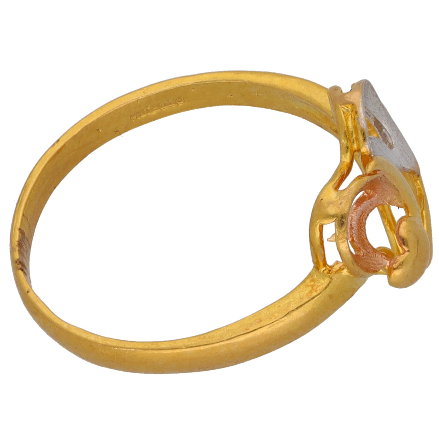 22ct Tri-Colour Gold Alternative Ring Size L