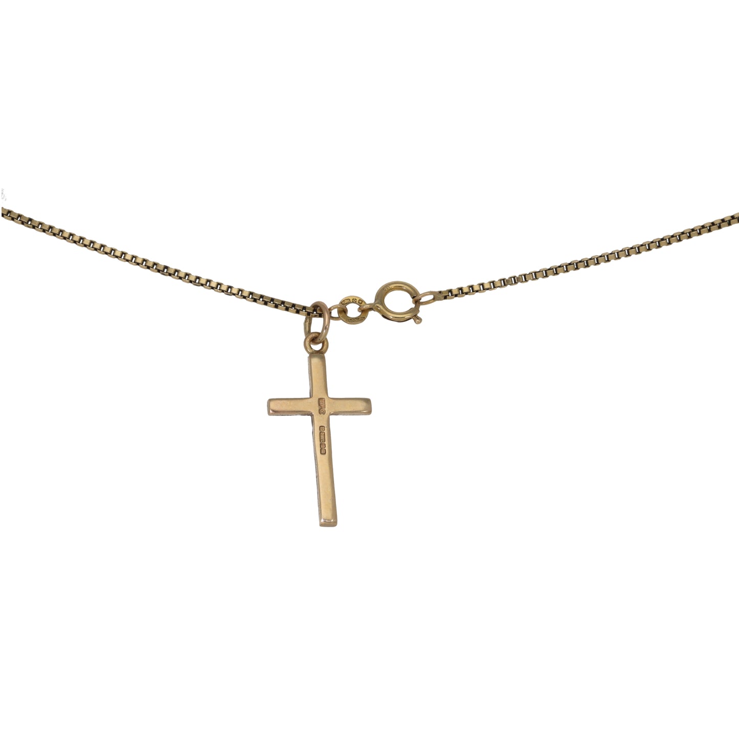 9ct Gold Cross Pendant With Chain