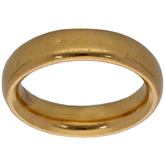 22ct Gold Plain Wedding Ring Size K