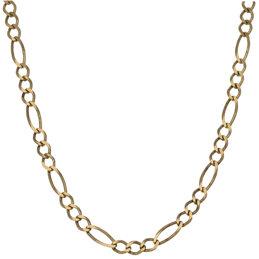 9ct Gold Figaro Chain 18"