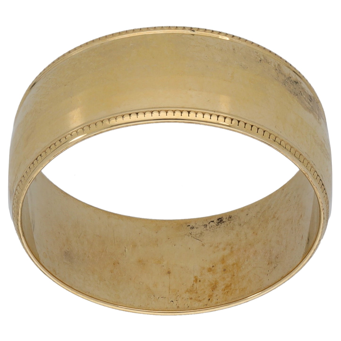 9ct Gold Patterned Wedding Ring Size L