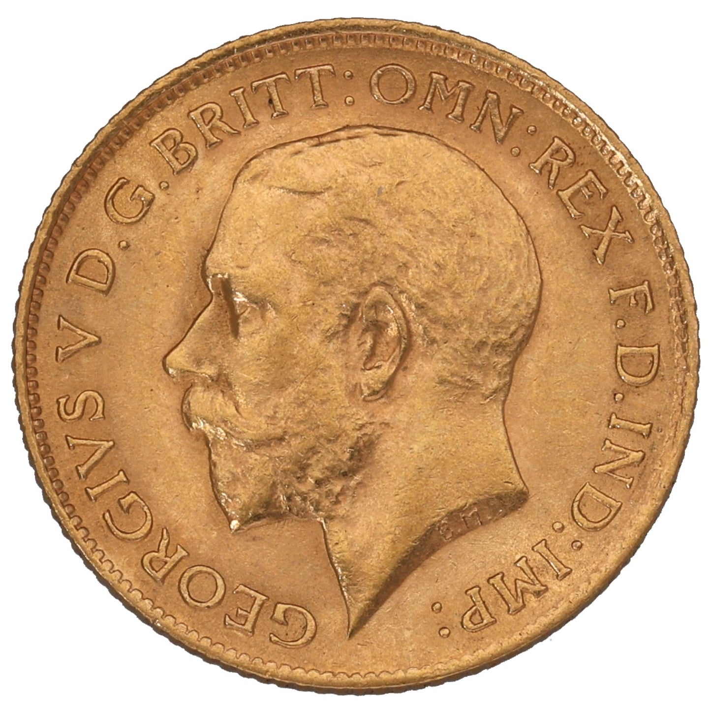 22ct Gold King George V Half Sovereign Coin 1914