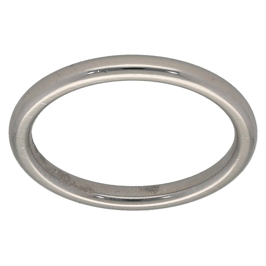 Platinum Plain Wedding Ring Size K