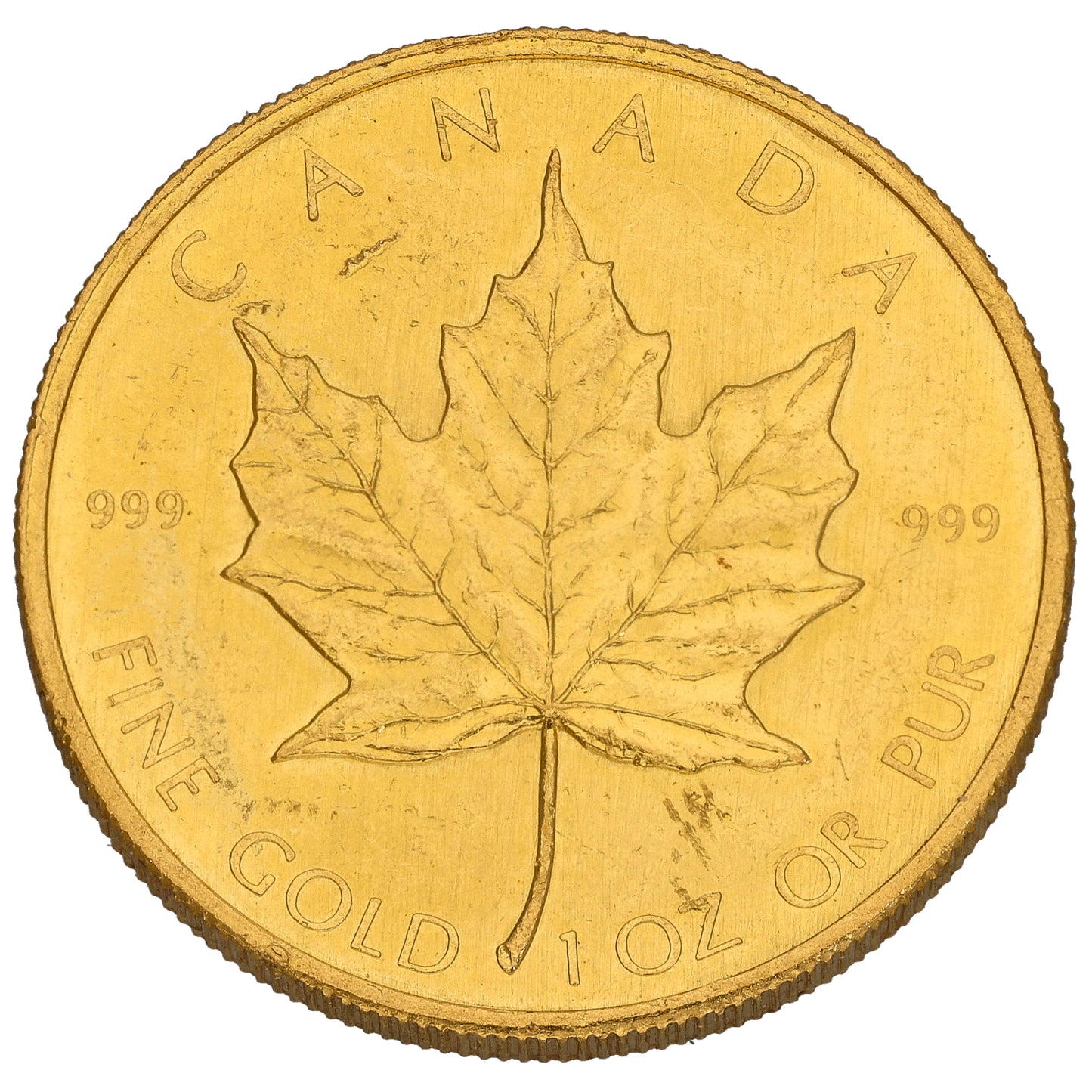 24ct Gold Canada Maple 1 OZ Coin 1981