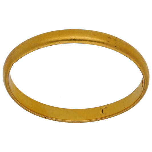 22ct Gold Plain Wedding Ring Size P