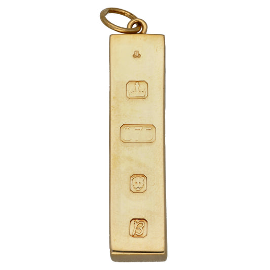 9ct Gold Ingot Pendant