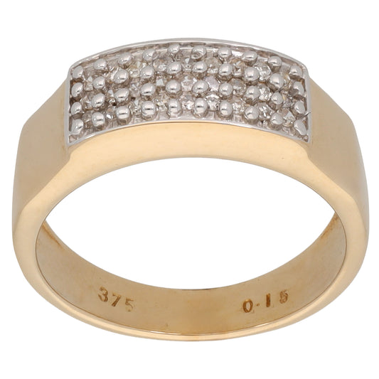 New 9ct Gold 0.19ct Diamond Alternative Ring Sizes K-N