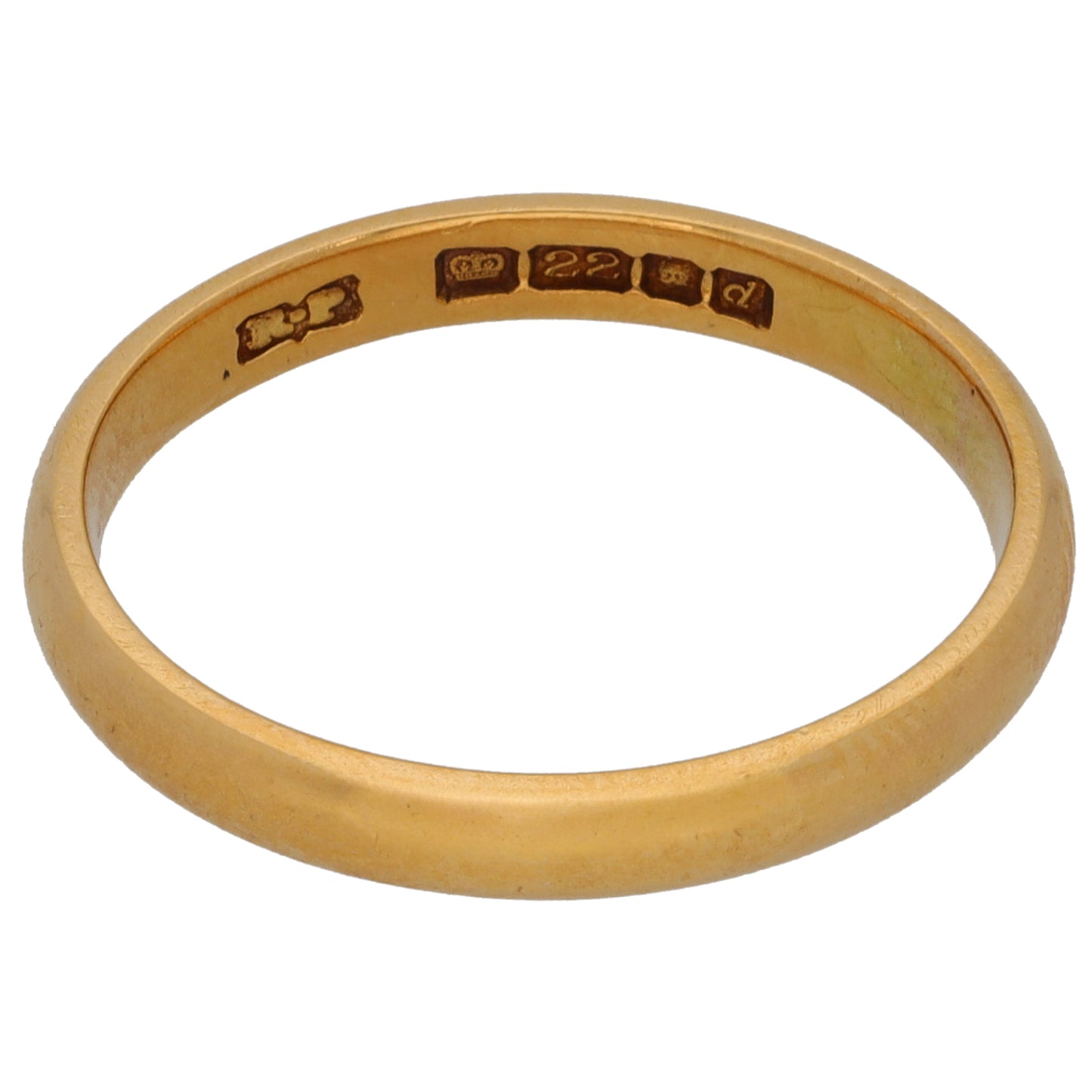 22ct Gold Plain Wedding Ring Size Q