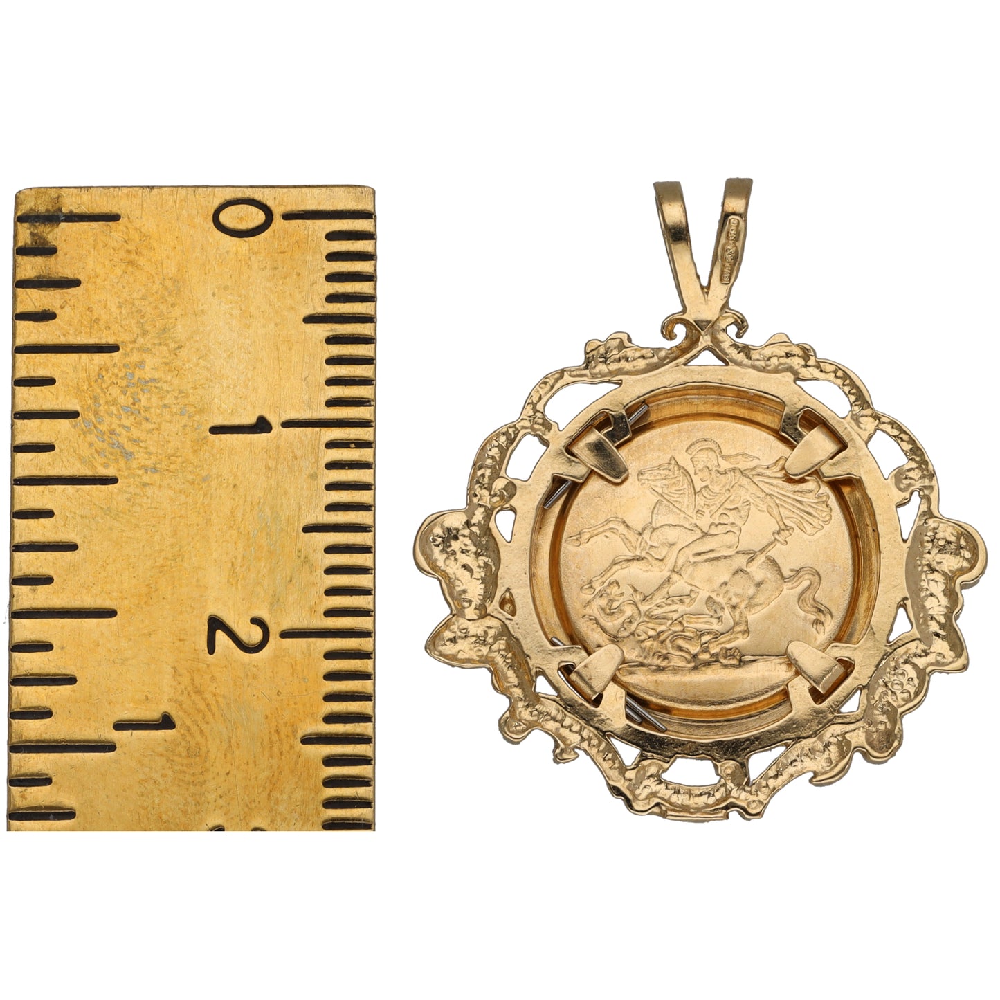 9ct Gold St George Pendant