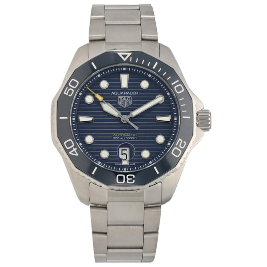 Tag Heuer Aquaracer WBP201B, blue dial and bezel on stainless steel bracelet and case