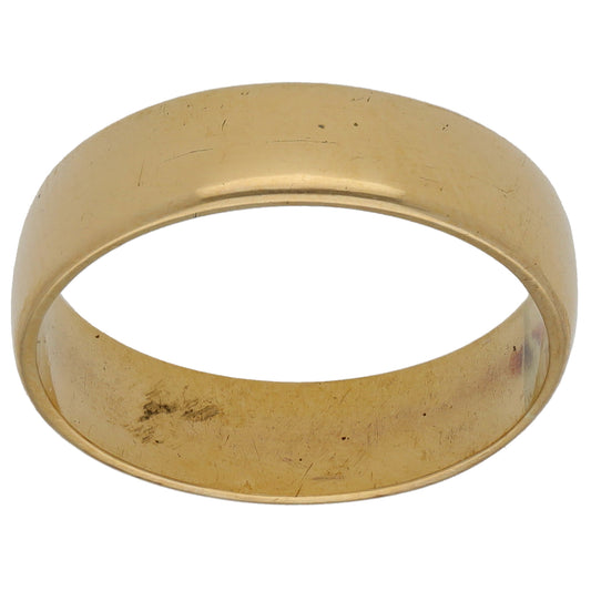 9ct Gold Plain Wedding Ring Size M
