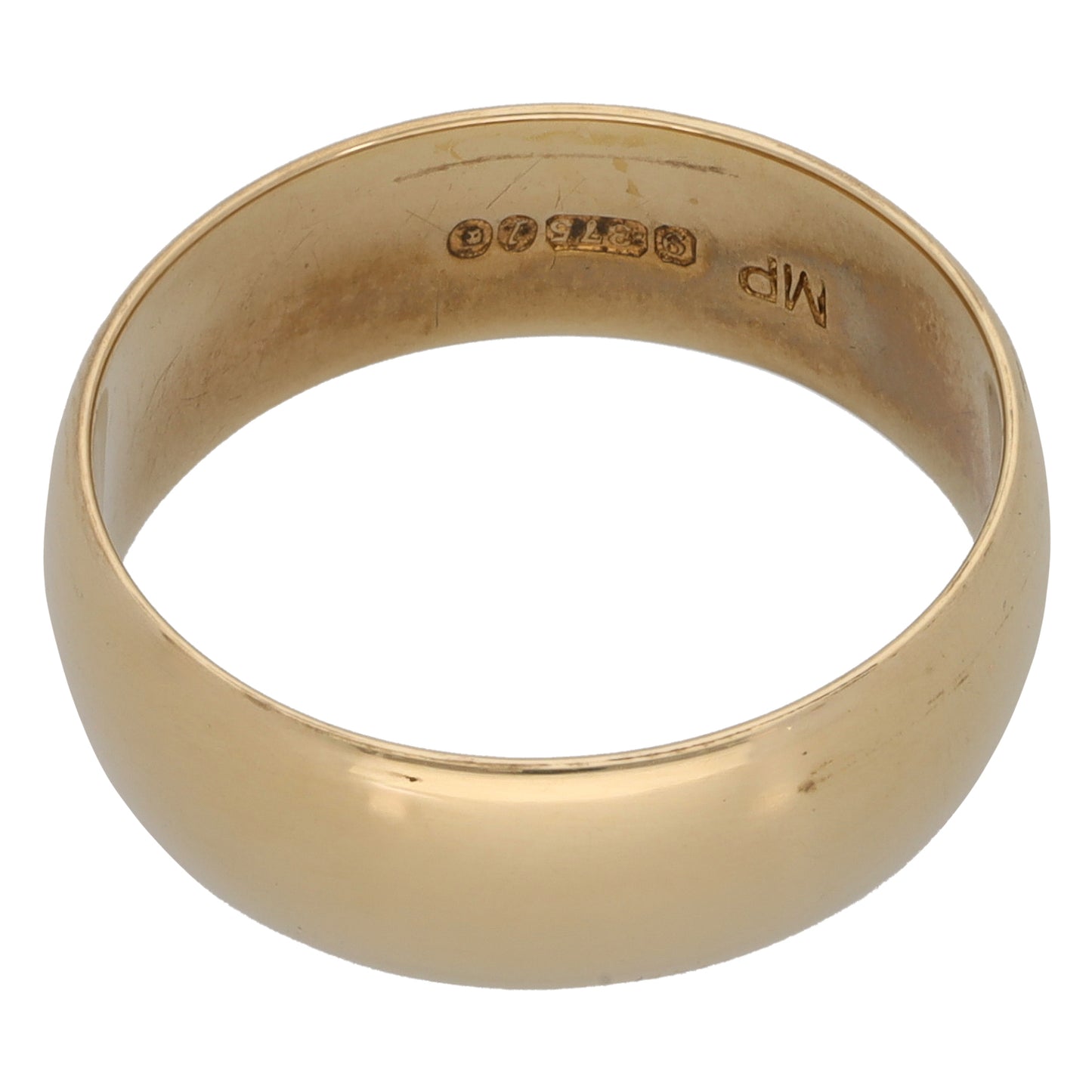 9ct Gold Plain Wedding Ring Size S