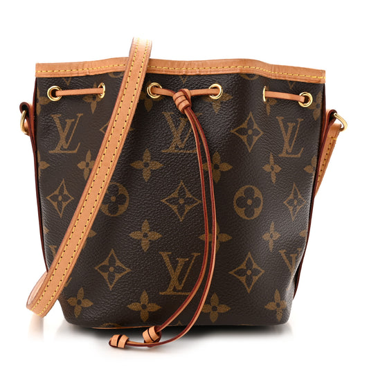 Louis Vuitton Nano Noé Monogram Coated Canvas Bag - Brown