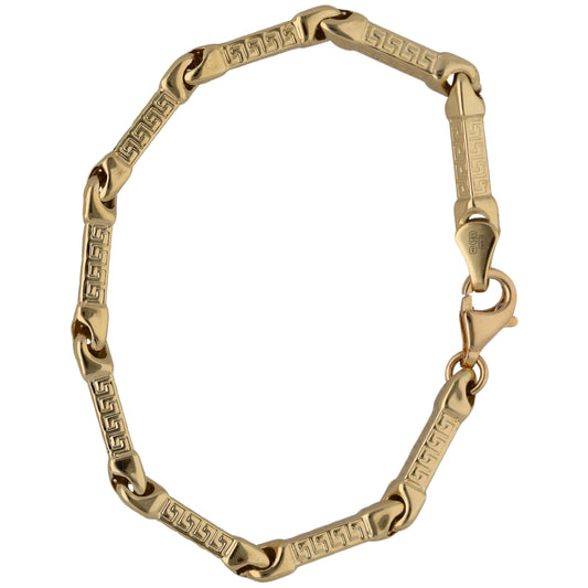 New 14ct Kids Gold Greek Key Bracelet