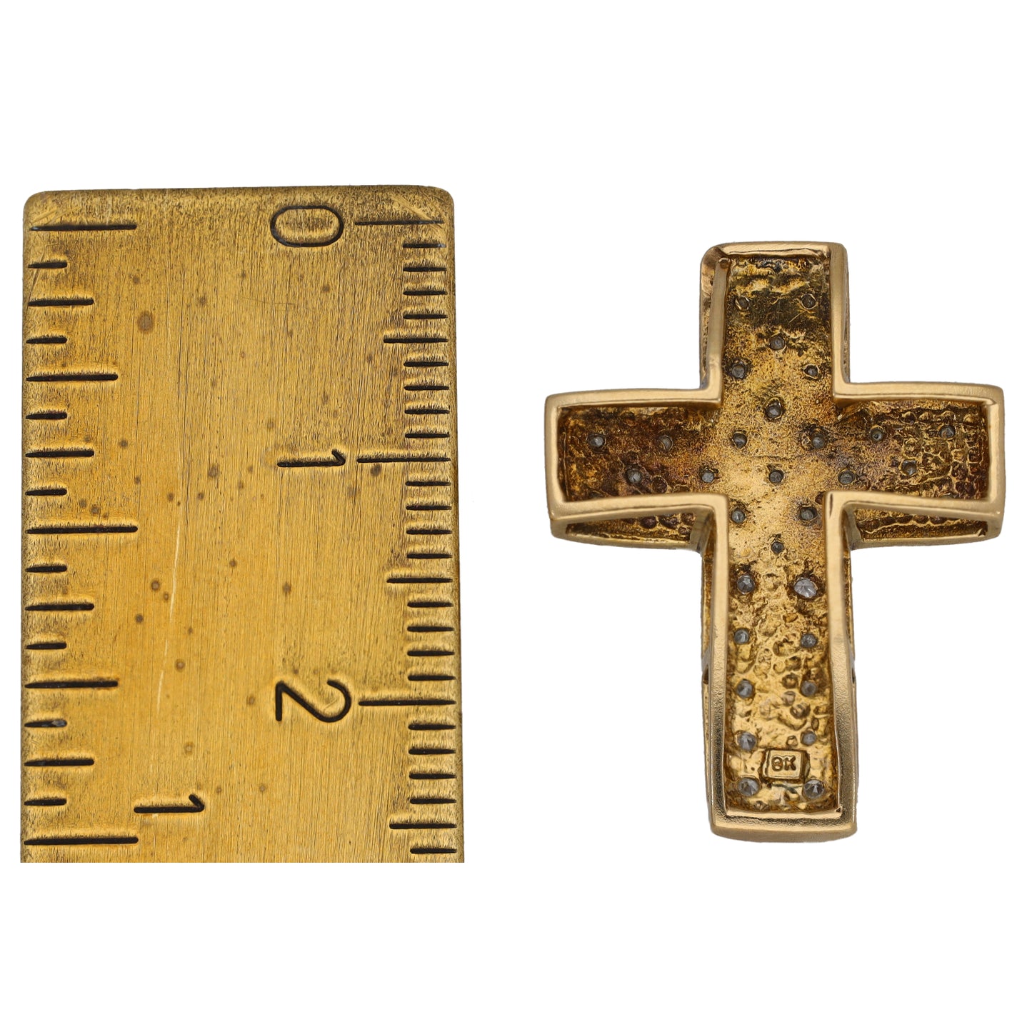 9ct Gold 0.35ct Diamond Cross Pendant