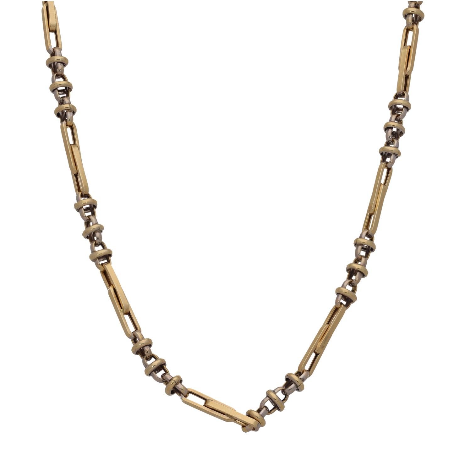 14ct Bicolour Gold Fancy Necklace 22"