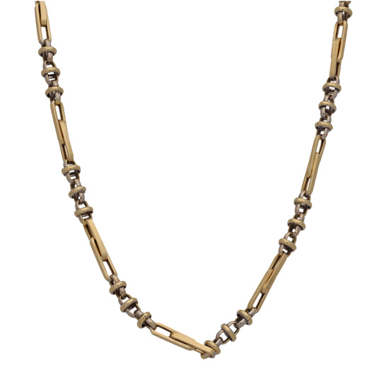 14ct Bicolour Gold Fancy Necklace 22"
