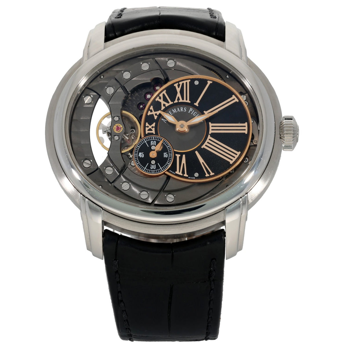 Audemars Piguet Millenary 15350ST.OO.D002CR.01, skeleton dial with small sub dials