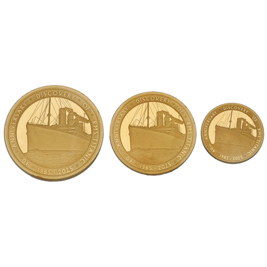 22ct Gold Discovery Of RMS Titanic 40th Anniversary Sovereign Coins Set 2025