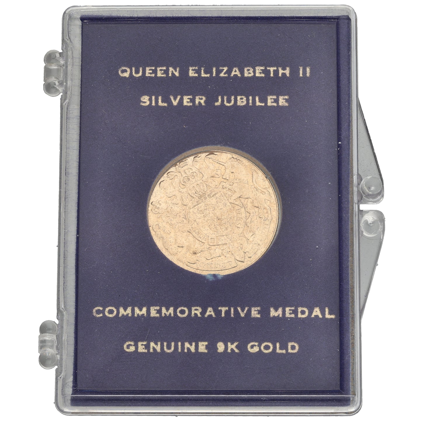 9ct Gold Queen Elizabeth II Silver Jubilee Commemorative Medal