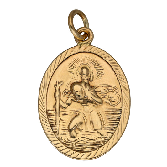 9ct Gold St Christopher Pendant
