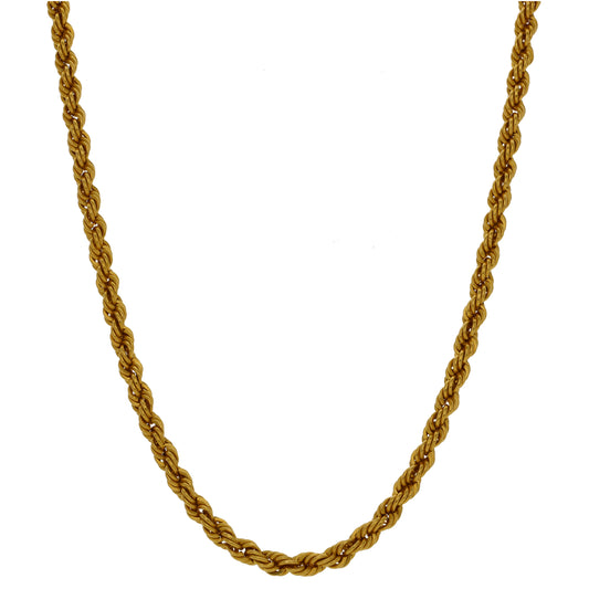 22ct Gold Rope Chain 18"