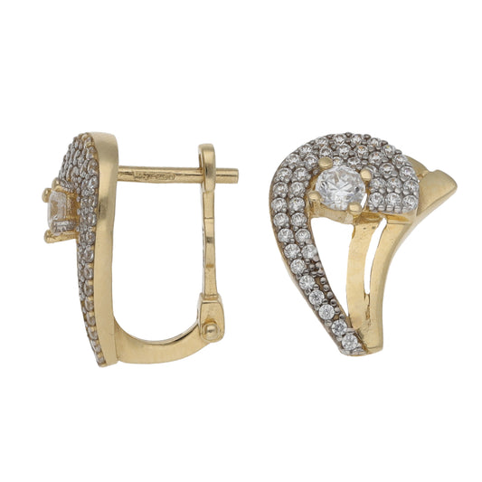 14ct Gold Cubic Zirconia Dress/Cocktail Earrings