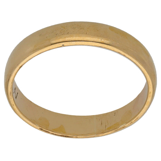 9ct Gold Plain Wedding Ring Size M