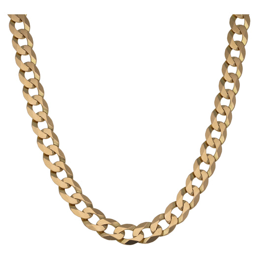 9ct Gold Curb Chain 18"
