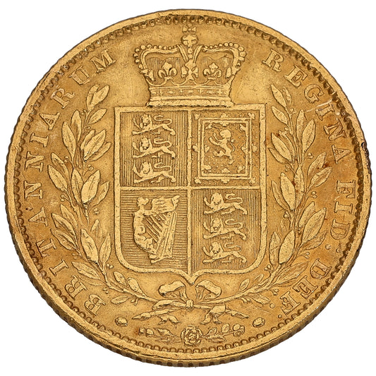 22ct Gold Queen Victoria Full Sovereign Coin 1863
