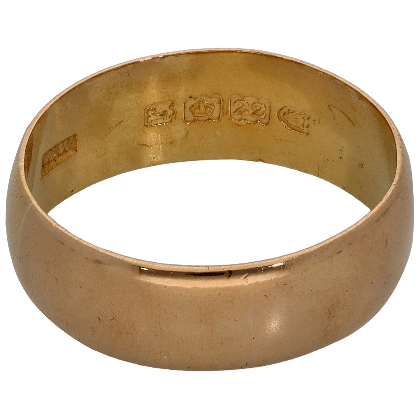 22ct Gold Plain Wedding Ring Size Q