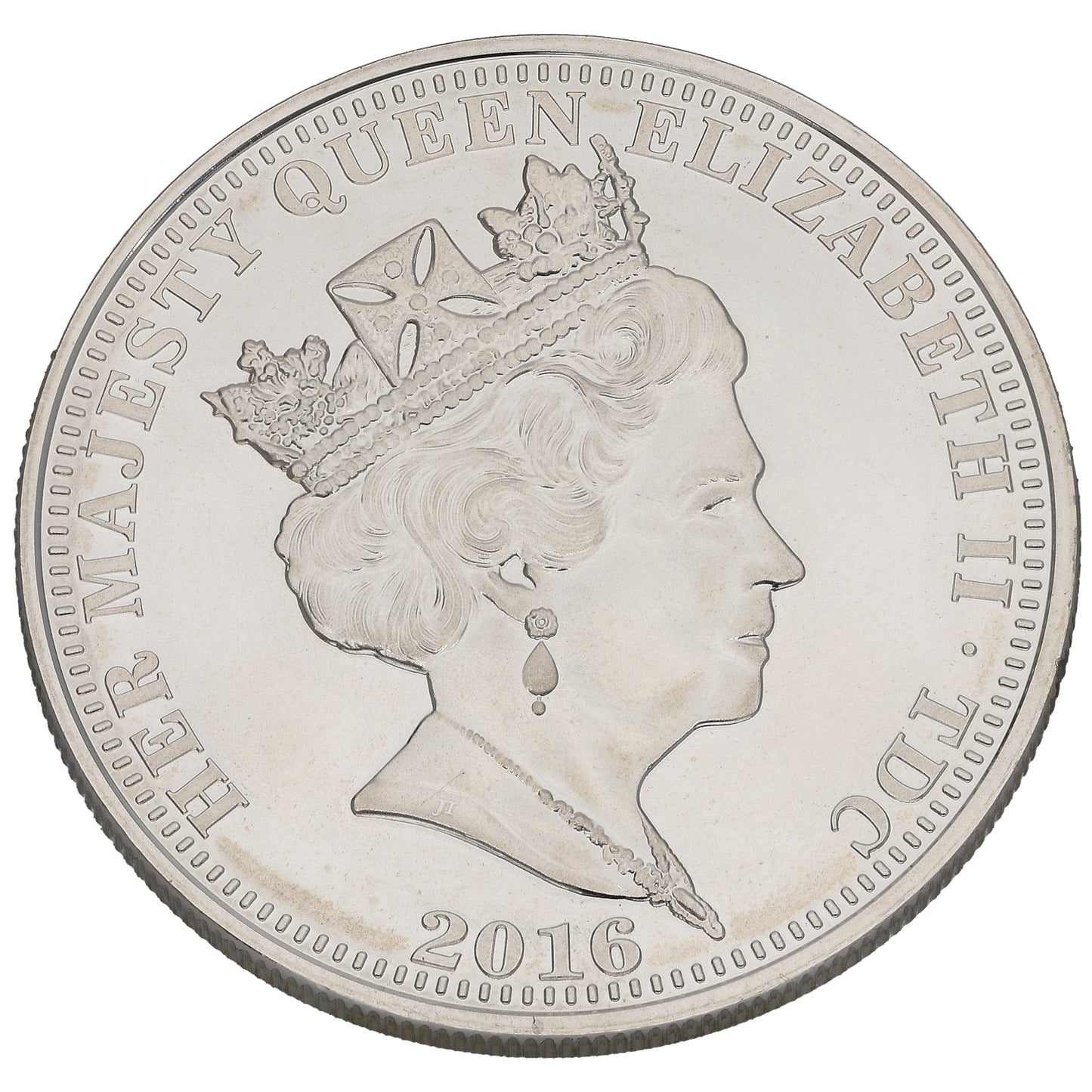Sterling Silver Queen Elizabeth II 90th Birthday Five Pounds Coin 2016