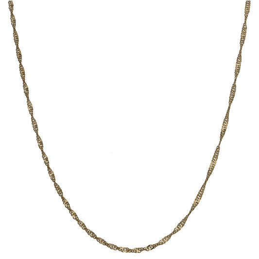 9ct gold snake chain necklace, 24-inch length, linked scale pattern