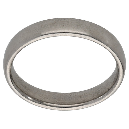 Platinum Plain Wedding Ring Size R