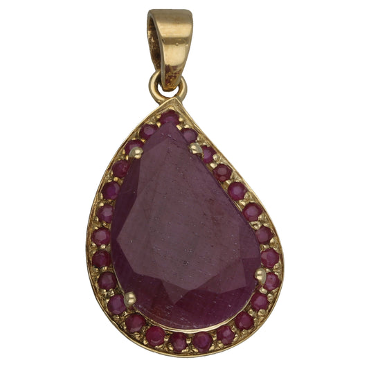 9ct Gold Ruby Dress/Cocktail Pendant